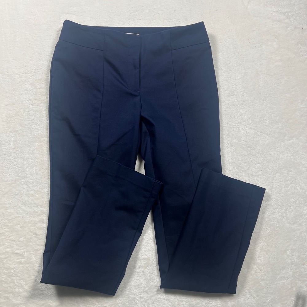 Chico's So Slimming Juliet Pants Women 00 US 2 XS Navy Blue Straight Leg Trouser